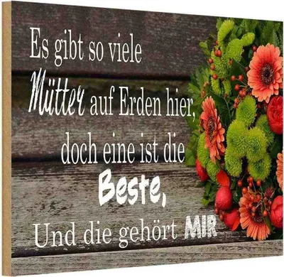 Produktbild von vianmo Holzschild 12x18 cm es gibt viele Mütter doch eine Dekoration