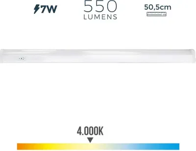 Image de Réglette Led 7w Lumière Du Jour éclairage Led économique 4000k - Edm