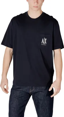 Zdjęcie produktu dla Armani Exchange granatowy T-shirt z logo - S