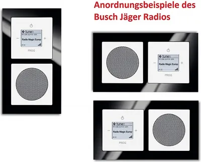 Busch Jäger INet Internet Radio Unterputz 8216U Schwarz Matt - Komplett-Set Mit Lautsprecher