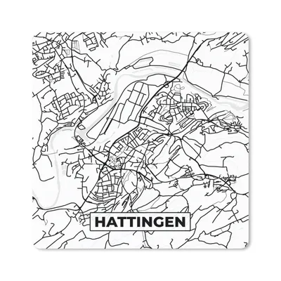 Produktbild von MuchoWow® Mauspad Mousepad Hattingen - Stadtplan - Karte 20x20 cm - Mousepads - Maus Mat - Pad - Mausunterlage - Desk Mat - Bureauartikeln