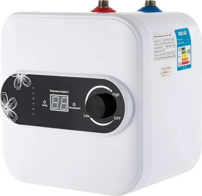 Obrázok produktu pre Elektrický ohrievač vody, digitálny displej, montáž na stenu, BIELY
