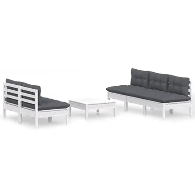 Produktbild von vidaXL 6-tlg. Garten-Lounge-Set mit Anthrazit Kissen Kiefernholz