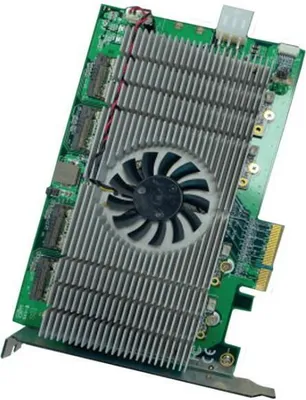 Produktbild von AI Core PCIe x4 Karte mit 2x 2280 M.2-Modul und Lüfter