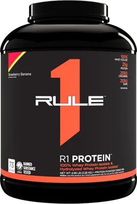 Produktbild von Rule1 | R1 Protein | 100% Whey Isolate & Whey Hydrolysate Strawberry and Banana
