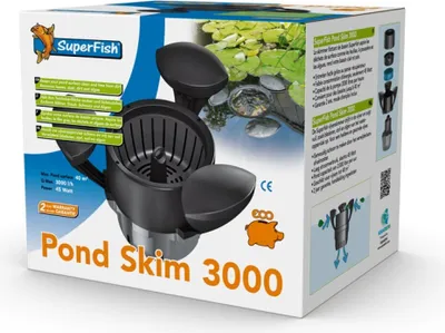 Produktbild von Schwimmender Teichskimmer Pond Skim mit 3000 l/h Pumpenleistung für Teiche bis 40 m²