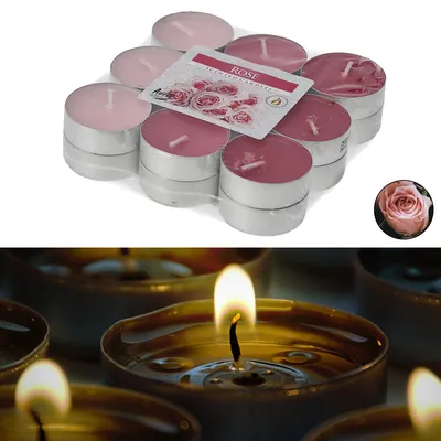 Obrázek produktu pro Svíčky čajové 18 ks Rose