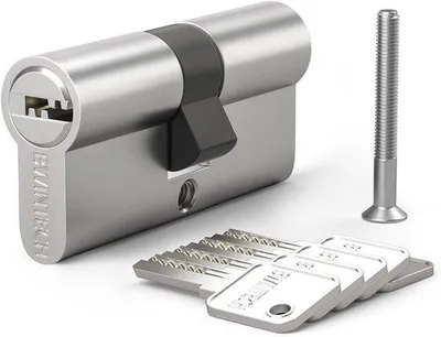 Produktbild von Famanu Euro-Zylinderschloss 40/60mm - Anti Picking, Anti Bohren, Anti Bumping, Satin Nickel