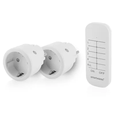Produktbild von Smartwares Funk-Schalter-Set 6 x 5 x 5 cm Weiß