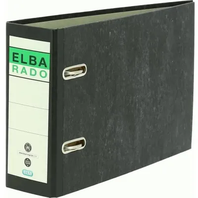 Image de ELBA 100202209 rado A5 horizontal Classeur noir marbré Carton 7,5 cm DIN A5 horizontal