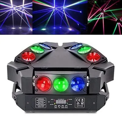 Zdjęcie produktu dla Reflektor ruchomy LED dyskotekowy 9X3W rgb dj oświetlenie sceniczne