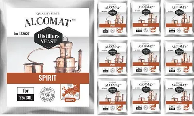 Produktbild von Alcomat SPIRIT Turbo Hefe | Vodka Distiller | Alkohol Brennhefe | Gärhefe Hefe | auf 25 Liter, 10er Set
