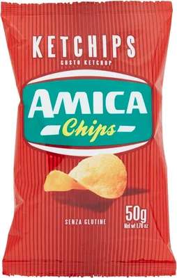 Produktbild von 6x Amica Chips Ketchips Ketchup Patatine Kartoffelchips gesalzen 50g Kartoffel