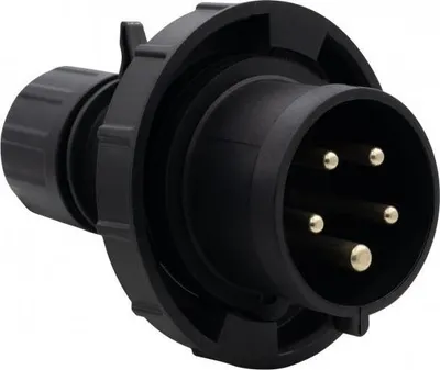 Obrázok produktu pre Sieťová zástrčka 16 A/5-pólová 380 V–415 V /FE/ IP67 čierna F7.0161