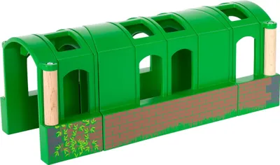 NUOBESTY Holzzug Schienenbrücke – Erweiterungsbrücke Für Holzeisenbahn, Ca. 31,5x17x13 Cm