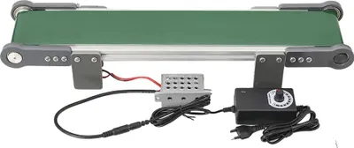 Zdjęcie produktu dla Elektryczny przenośnik taśmowy, regulowana prędkość, kompaktowa konstrukcja, jak pokazano