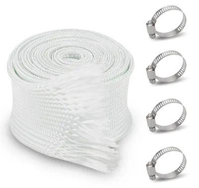Productafbeelding van Uitlaatslang voor autoverwarming, 25 mm x 3 m, met 4 slangklemmen