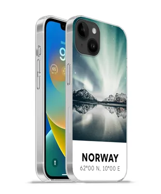 Produktbild von MuchoWow® Handyhülle Schutzhülle Hülle für Apple iPhone 14 Plus - Soft case Norwegen - Nordlichter - See Silikon Softcase Handy Hülle - Abbildung