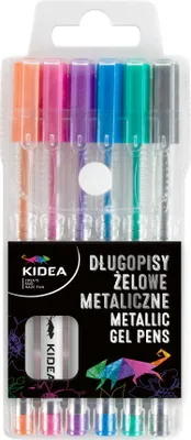 Produktbild von Metallische Gelschreiber 6 Farben Kidea