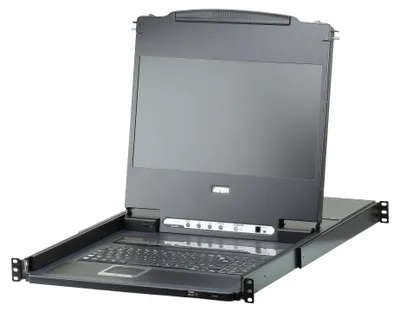 Zdjęcie produktu dla ATEN CL6708MW, 43,9 cm (17.3"), LCD, USB, USB, DVI/DisplayPort, Niemiecki