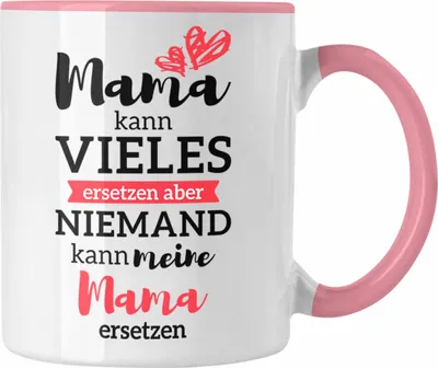Produktbild von Trendation - Mama Tasse mit Spruch Geschenk Muttertag von Tochter Sohn Mutter Kaffeetasse (Rosa)