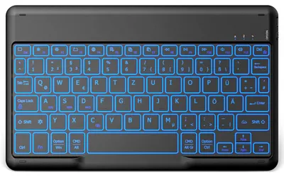 Obrázok produktu pre Bezdrôtová Bluetooth klávesnica pre tablet, kompatibilná s Android a iOS, čierna, s RGB podsvietením