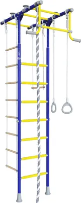 Produktbild von Sprossenwand ClimbMaxx M1 blau-gelb