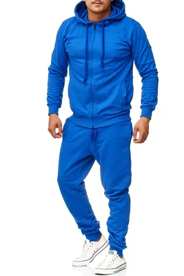 Produktbild von Herren Jogginganzug einfarbig 100% BW 586 Blau XXL