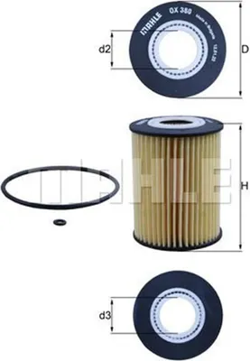 Produktbild von Mahle Ölfilter OX380D Eco
