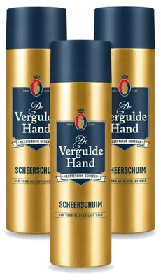 Obrázek produktu pro 3 kusy pěny na holení De Vergulde Hand – 250 ml – výhodná balení