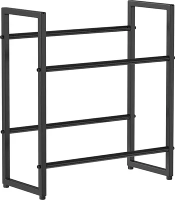 Image de Izrielar Étagère pour caisses de boissons 71x32x80cm Pour 4 caisses Support métallique pour caisses de boissons Avec pieds réglables Montage rapide 4 pièces