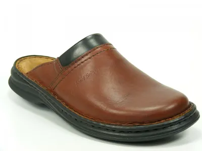 Produktbild von Josef Seibel Schuhe Herren Pantoletten Leder Clogs Max Glattleder brandy, Schuhgröße:43