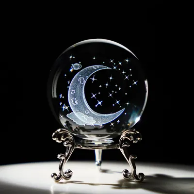 Immagine prodotto di Solidchoice - Sfera di cristallo per cani con incisione laser 3D