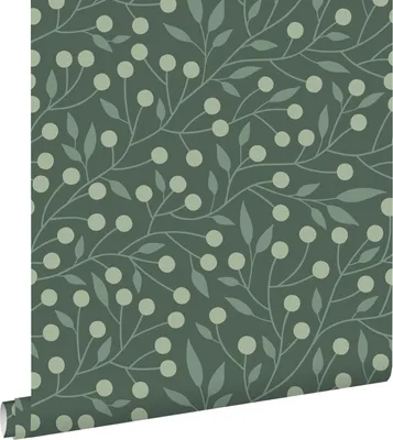 Produktbild von ESTAhome Tapete Blumenmuster Dunkelgrün 50 x 900 cm