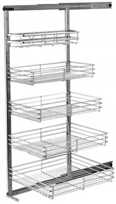 Produktbild von MULTI 40 Küchen-Ausziehkorb Seitenmontage Links Chrom