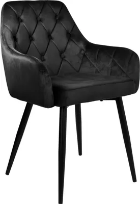 Zdjęcie produktu dla Krzesło Welurowe Atlanta Velvet Czarne