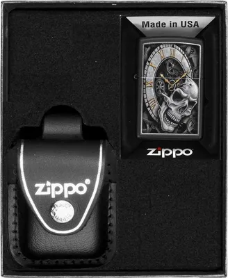 Produktbild von ZIPPO Feuerzeug-Set SKULL CLOCK Geschenk No3