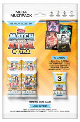 Produktbild von Match Attax Extra 2025/26 Mega Multipack Football Cards – 4 Packs