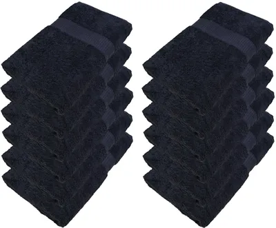 Produktbild von 12er Pack Gästetücher 30 x 50 cmMIA-A00-GAT-30x50-SCHWARZ-12