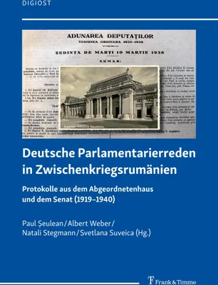 Produktbild von Deutsche Parlamentarierreden in Zwischenkriegsrumänien