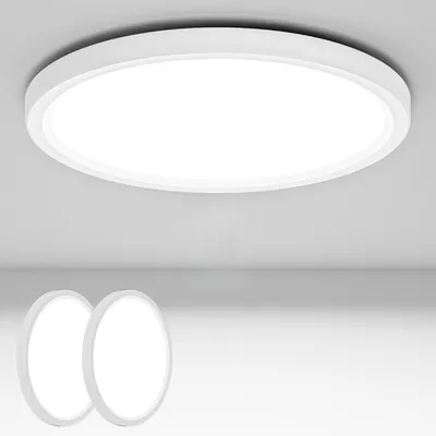 Produktbild von Gaethra 2er Deckenlampe mit Bewegungsmelder Innen, 18W LED Deckenleuchte mit Bewegungsmelder, 1800LM Lampe mit Radar Bewegungssensor für Flur Treppe Abstellraum Keller, 3000K, 4000K, 6500K