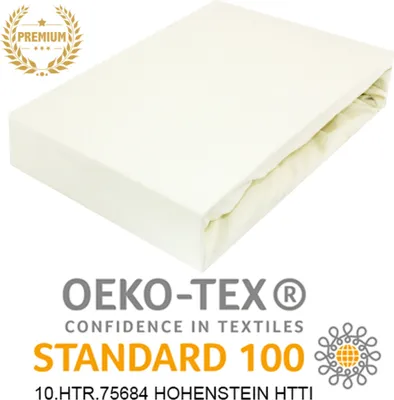 Produktbild von Spannbettlaken Jersey Bettlaken Betttuch Laken mit Gummizug 100% Baumwolle 90x160 cm ECRU PREMIUM