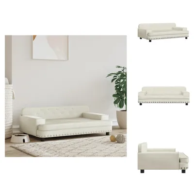 Obrázek produktu pro vidaXL Pelíšek pro psy Cream 90x53x30 cm Velvet - Pelíšky pro psy