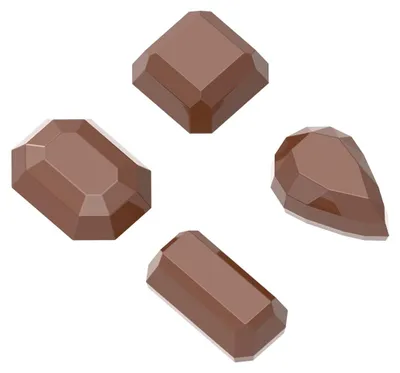 Produktbild von Schokoladenform Pralinenform Edelsteine Layout 3x8=24 Mulden CHOCOLATE WORLD