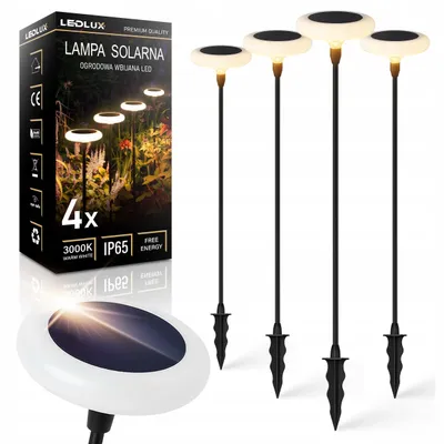 Produktbild von LEDLUX 4x Garten Solarlampen Erdspieß Warmweiß LED