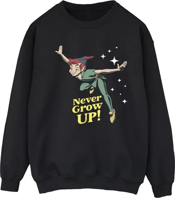 Produktbild von Disney - "Never Grow Up" Sweatshirt für Damen BI32498 (M) (Schwarz)