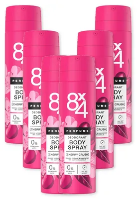 Produktbild von 8X4 Body Deo Spray Cherry Crush 6 x 150ml Cherry‑Magnolia‑Duft