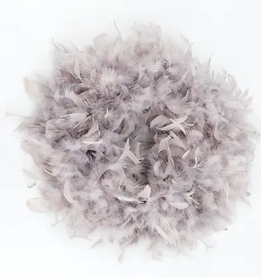 Produktbild von Federkranz Dekokranz FEDERN taupe hellgrau D. 35-40cm CreaFlor Home