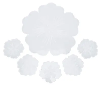 Produktbild von 6-teiliges Set Silikon-Harzformen in Blumenform, Tisch- und Weintablettuntersetzer, Harzguss-Zubehör für die Heimdekoration