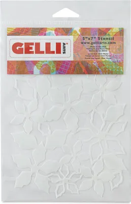 Productafbeelding van Gelli Arts Kerststerren sjabloon set voor knutselen, 12,7 x 17,8 cm, meerkleurig